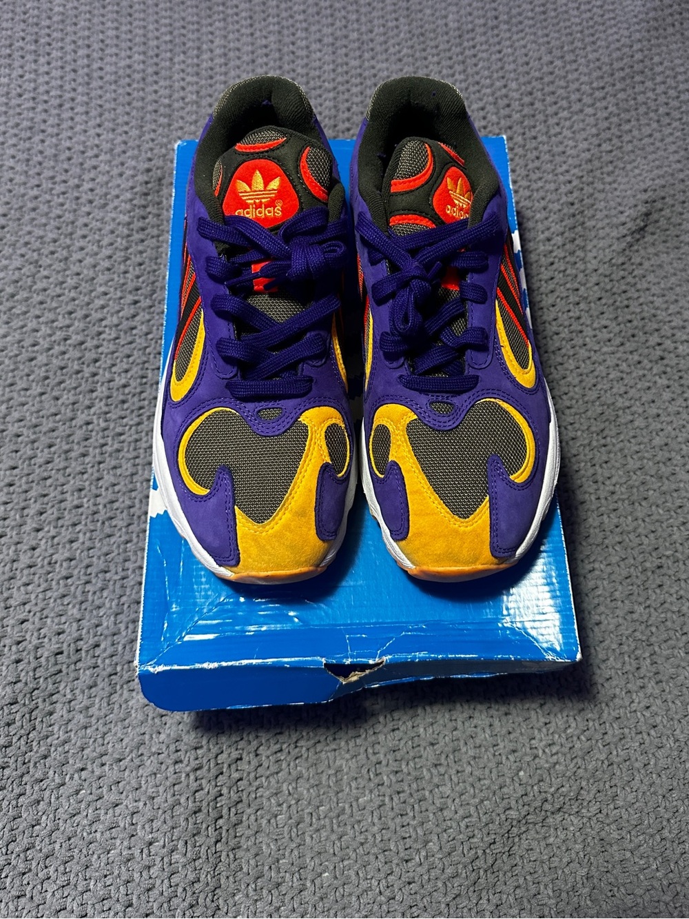 adidas Kids Purple & Yellow Retro Athletic Sneakers